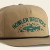 Howler Bros Unstructured Snapback Hat - Creative Creatures Trout: Khaki
