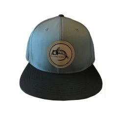 Fly Fish Food Golf Logo Hat - Gray