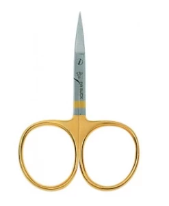 DR SLICK Dr. Slick - Iris Scissors 4" Gold Loops - Curved